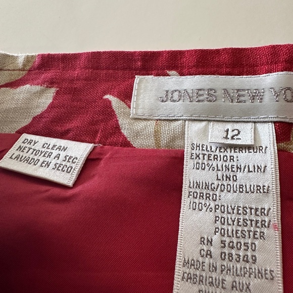 JONES 100% WRAP COTTON SKIRT(BERMUDA STRAWBERRY)-SIZE 12, NWT - Picture 5 of 7